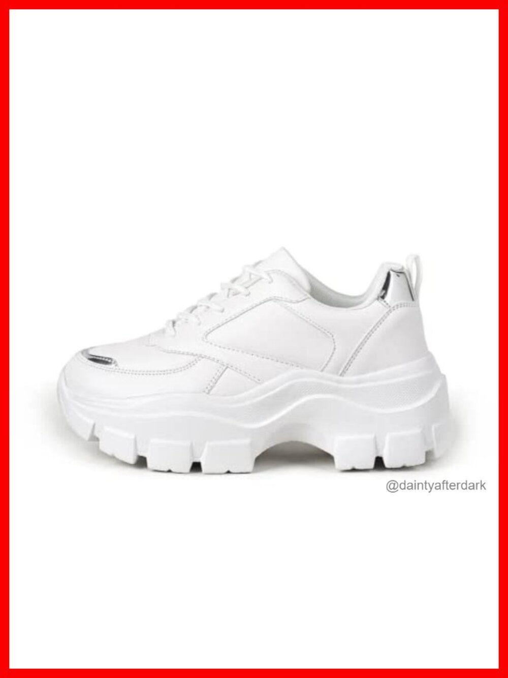 Women's Chunky Platform Sneakers Lace-Up Casual Fashion Walking Shoes